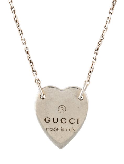 gucci hesrt necklace|trademark necklace with heart pendant.